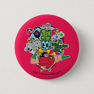 Teen Titans Go!   Team Group Graphic Button