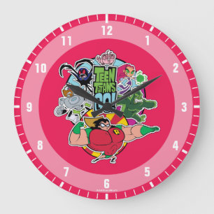 Teen Titans Go!   Team Group Graphic Große Wanduhr