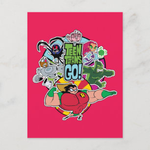 Teen Titans Go!   Team Group Graphic Postkarte