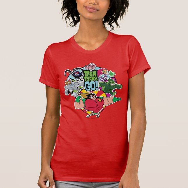 Teen Titans Go! | Team Group Graphic T-Shirt (Vorderseite)