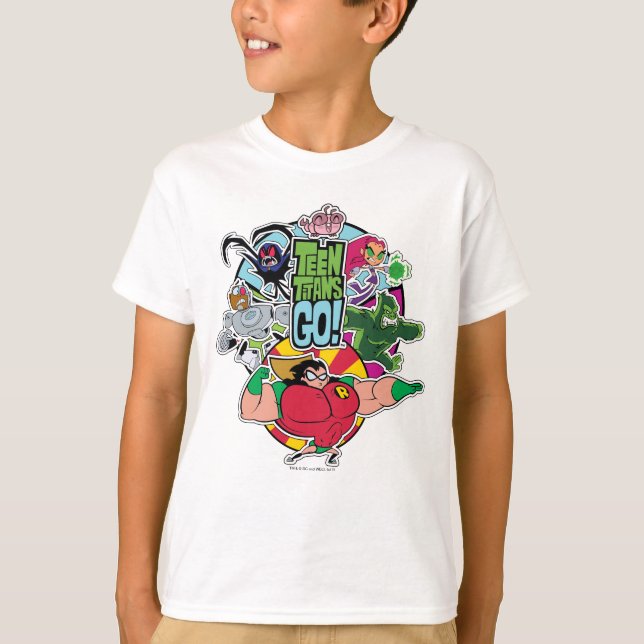 Teen Titans Go! | Team Group Graphic T-Shirt (Vorderseite)