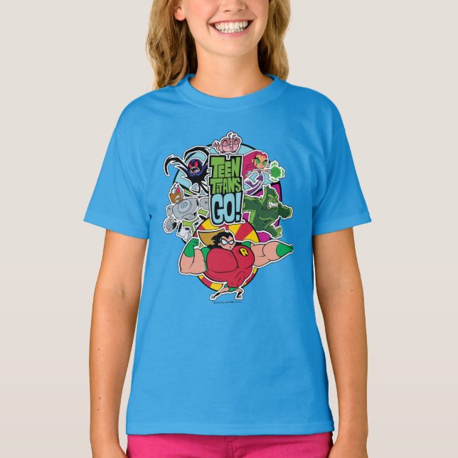 Teen Titans Go! | Team Group Graphic T-Shirt (Vorderseite)
