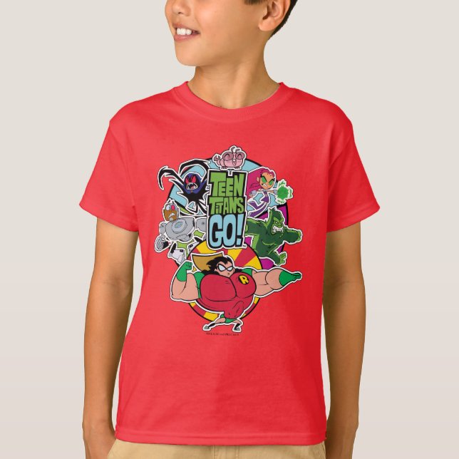 Teen Titans Go! | Team Group Graphic T-Shirt (Vorderseite)