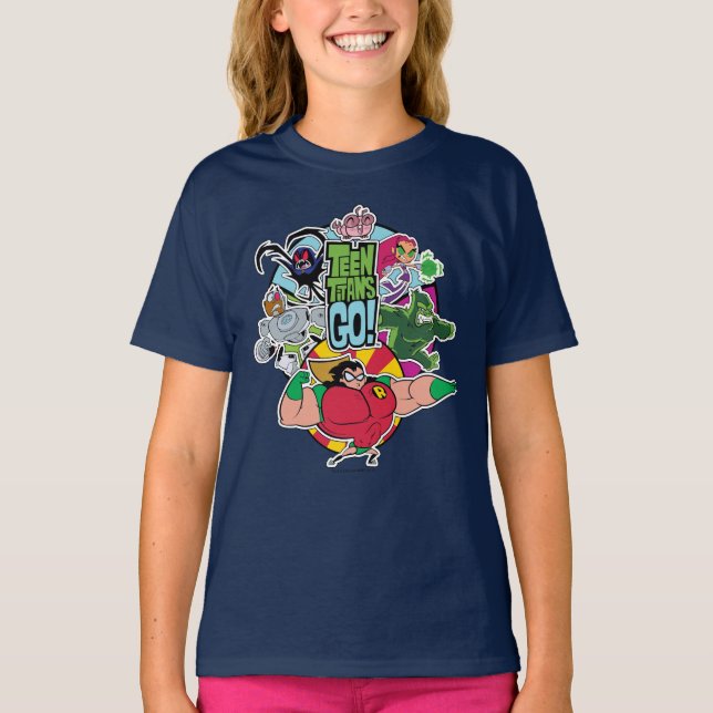 Teen Titans Go! | Team Group Graphic T-Shirt (Vorderseite)