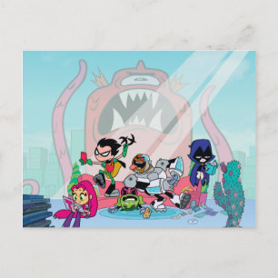 Teen Titans Go!   Tentacled Monster Approach Postkarte