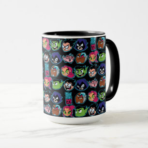 Teen Titans Go!   Titans Head Pattern Tasse