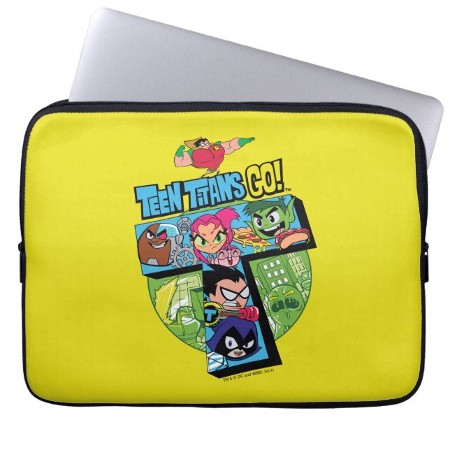 Teen Titans Go! | Titans Tower Collage Laptopschutzhülle (Vorderseite)
