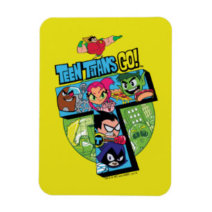Teen Titans Go!   Titans Tower Collage Magnet