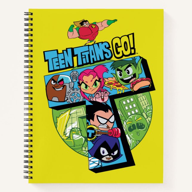 Teen Titans Go! | Titans Tower Collage Notizbuch (Vorderseite)
