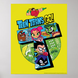 Teen Titans Go!   Titans Tower Collage Poster