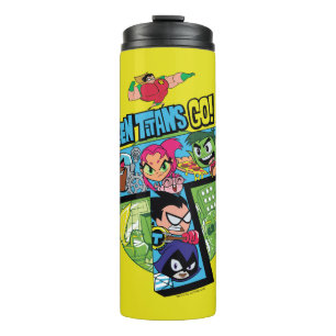 Teen Titans Go!   Titans Tower Collage Thermosbecher