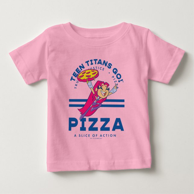Teen Titans Go! "Truth Justice Pizza" Baby T-shirt (Vorderseite)