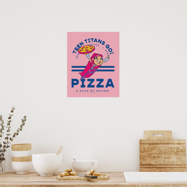 Teen Titans Go! "Truth Justice Pizza" Poster (Küche)