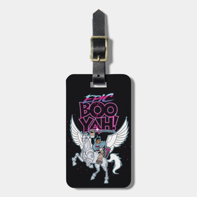 Teen Titans Go! | Warrior Cyborg Riding Pegasus Gepäckanhänger (Vorderseite vertikal)