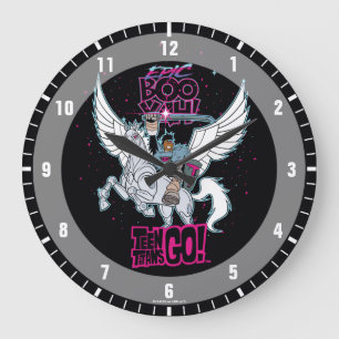 Teen Titans Go! Warrior Cyborg Riding Pegasus Große Wanduhr