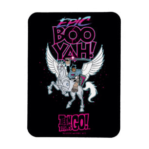 Teen Titans Go!   Warrior Cyborg Riding Pegasus Magnet
