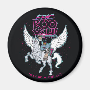 Teen Titans Go!   Warrior Cyborg Riding Pegasus Magnet