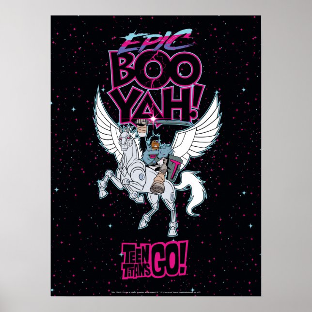 Teen Titans Go! | Warrior Cyborg Riding Pegasus Poster (Vorne)