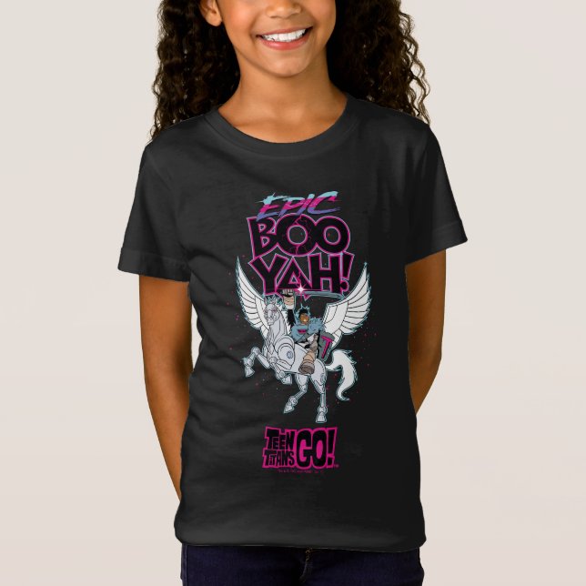 Teen Titans Go! | Warrior Cyborg Riding Pegasus T-Shirt (Vorderseite)