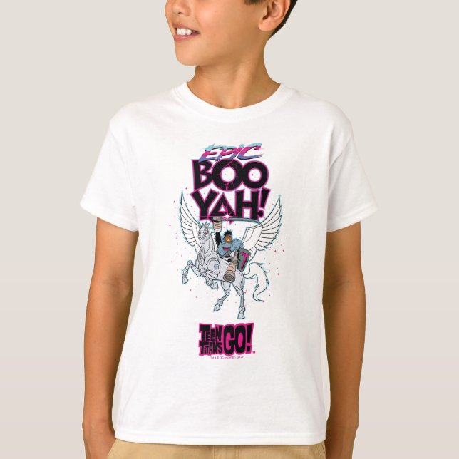 Teen Titans Go! | Warrior Cyborg Riding Pegasus T-Shirt (Vorderseite)