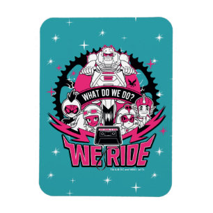 Teen Titans Go!   "Wir fahren" Retro Moto Graphic Magnet