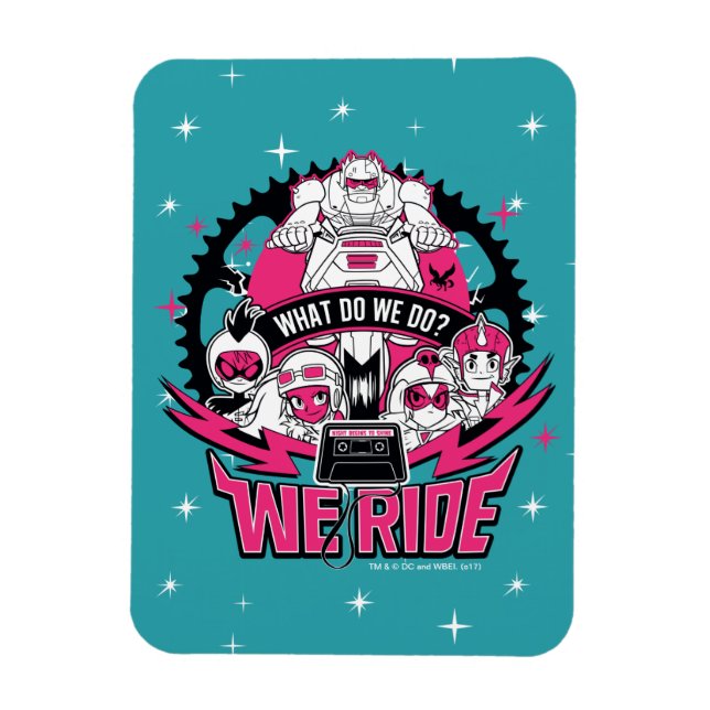 Teen Titans Go! | "Wir fahren" Retro Moto Graphic Magnet (Vertikal)
