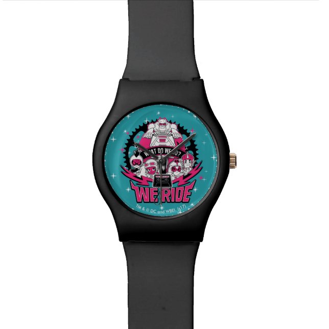 Teen Titans Go! | "Wir fahren" Retro Moto Graphic Uhr (Nahaufnahme)