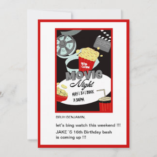 Teenage Bruh binden Film Spaß Geburtstag Nacht Einladung