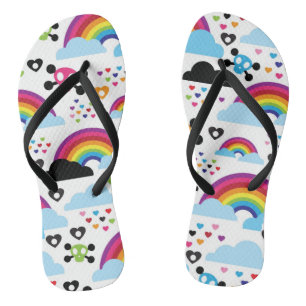 Teenage emo Regenbogenhülle Flip Flops