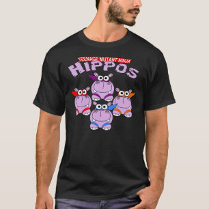 Teenage Mutant Ninja Hippos Klassischer T - Shirt
