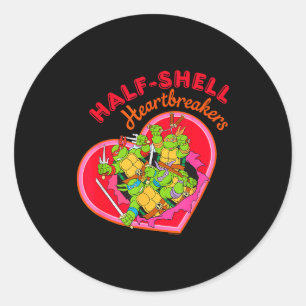 Teenage Mutant Ninja Turtles Valentinstag Herzschm Runder Aufkleber