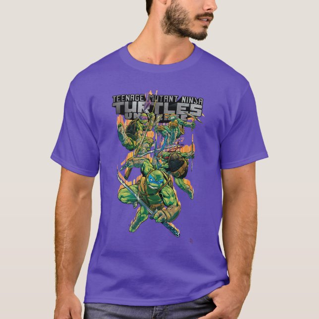 Teenage Mutant Ninjaurtles Colorful Attack Poses C T-Shirt (Vorderseite)