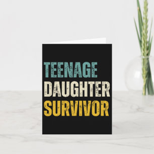 Teenage-Tochter Survivor Vintag Karte