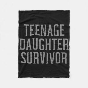 Teenage-Tochter Survivor Witziger Vater Joke Vater Fleecedecke