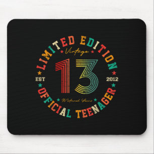 Teenager 13 Jahre alt Vintage 13. Geburtstag Mousepad