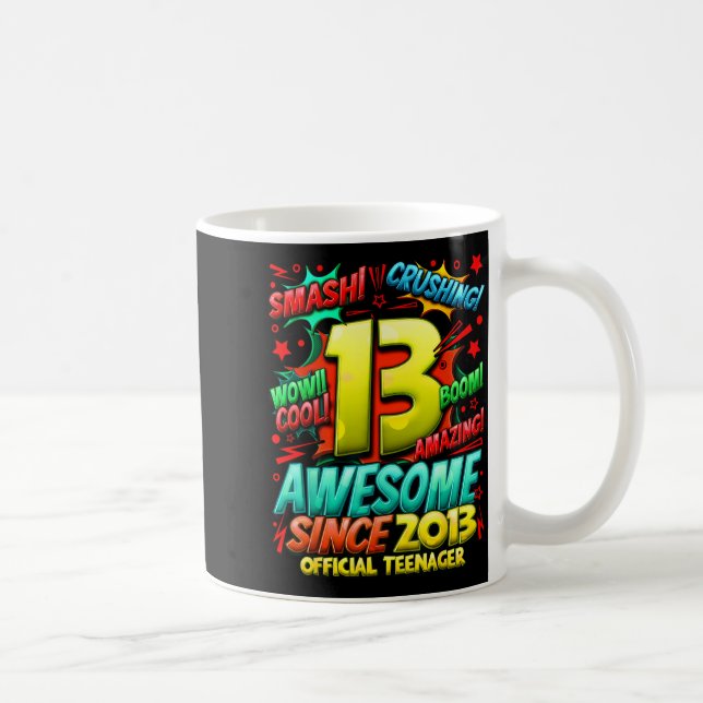Teenager 13 Year Old Boys 13th Birthday Boy  Kaffeetasse (Rechts)