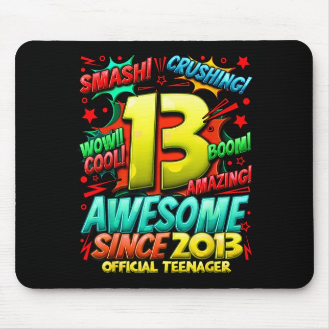 Teenager 13 Year Old Boys 13th Birthday Boy  Mousepad (Vorne)