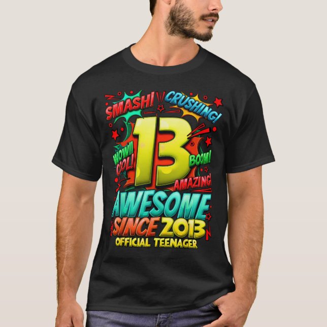 Teenager 13 Year Old Boys 13th Birthday Boy  T-Shirt (Vorderseite)