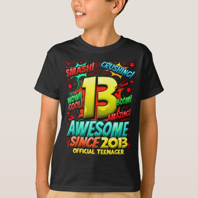 Teenager 13 Year Old Boys 13th Birthday Boy  T-Shirt (Vorderseite)