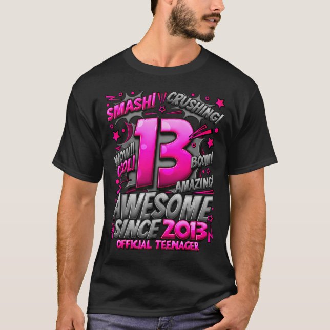 Teenager 13 Year Old Boys 13th Birthday Boy  T-Shirt (Vorderseite)