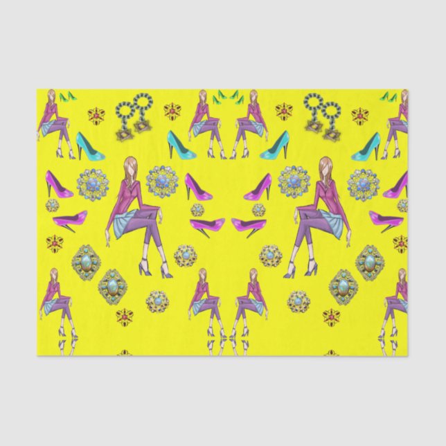 Teenager aus dekorativem Papiertaschentuch Seidenpapier (Vorderseite)