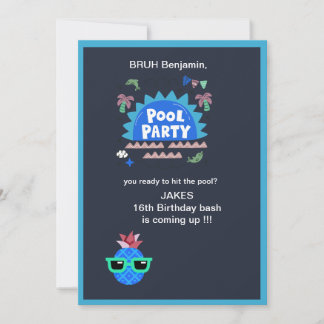 Teenager, die dich zum Geburtstag des Party am Poo Einladung