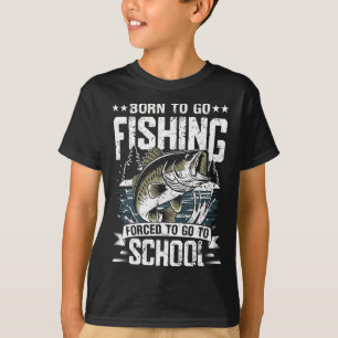 Teenager, die Shirt fischen, gezwungen, mit der Ba