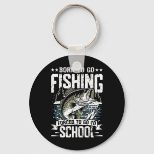 Teenager, die Shirt fischen, gezwungen, mit der Ba Schlüsselanhänger