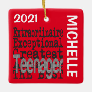 Teenager Extraordinaire CUSTOM Keramik Ornament