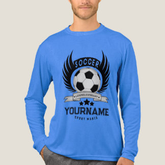 Teenager-Fußballname Nummer | Ball Sport Geschenke Tri-Blend Shirt