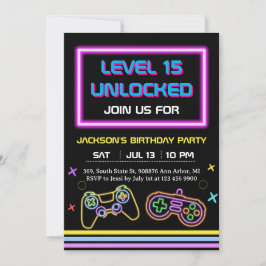 Teenager-Gamer Junge Videospiel-Spieler Einladung