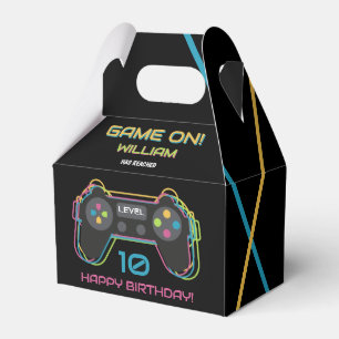 Teenager Gaming Gamer Videospiel Spieler Neon Gebu Geschenkschachtel