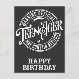 Teenager-Geburtstag Feiertagspostkarte