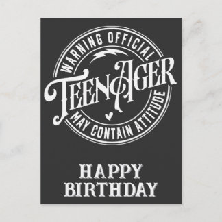 Teenager-Geburtstag Feiertagspostkarte